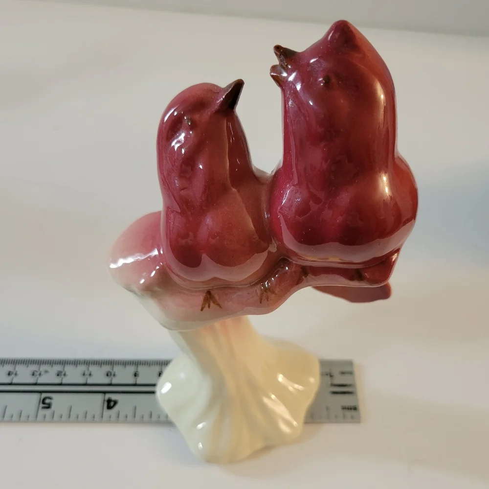 Vintage Birds on Branch Figurine Pottery